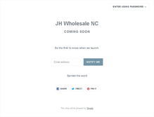 Tablet Screenshot of jhwholesale.com